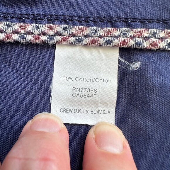 J.Crew Waxed Cotton Downtown Field Jacket / Navy Blue / Womens Large - Picture 12 of 13